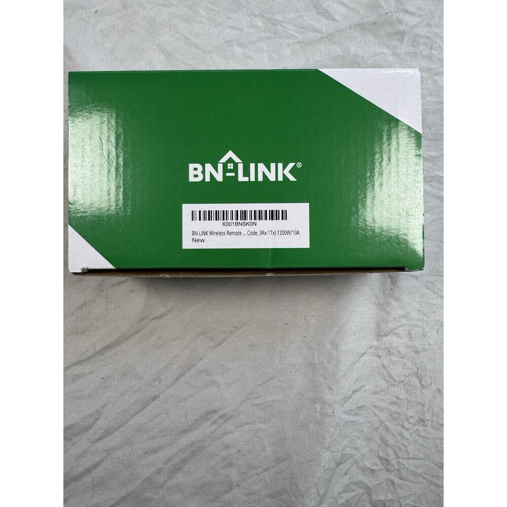 BN-LINK Wireless Remote Control Outlet Set 3 Sockets 1 Remote Open Box